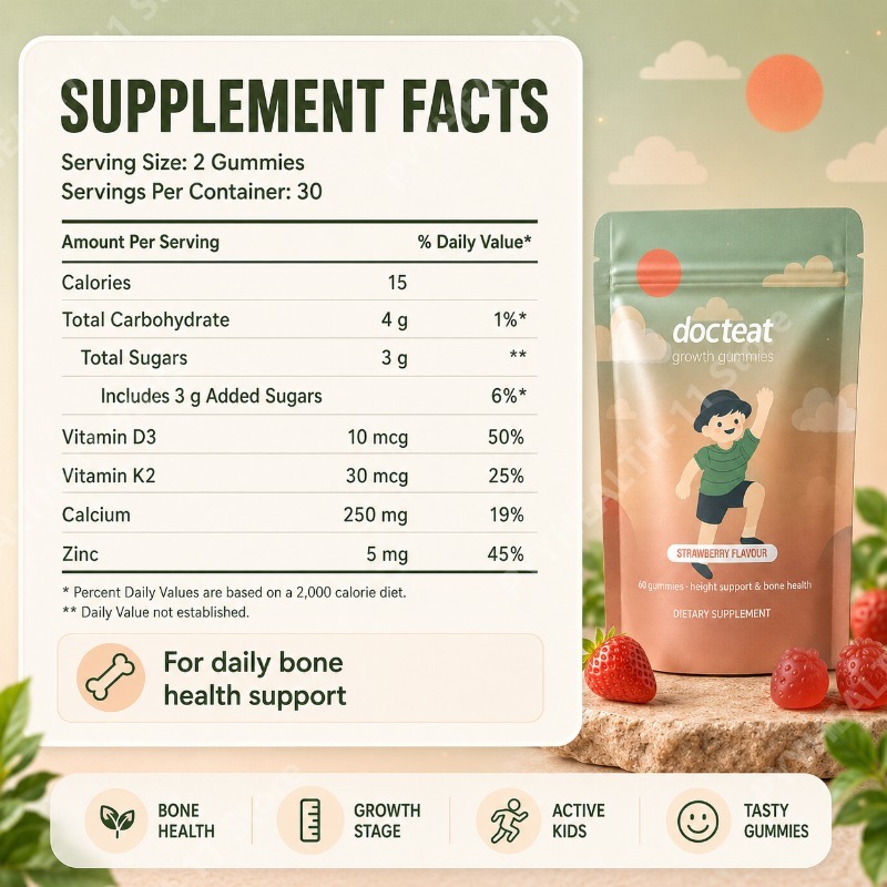Żelki z wapniem dla dzieci, wi – Health Wellness Gummies recenzja i cena