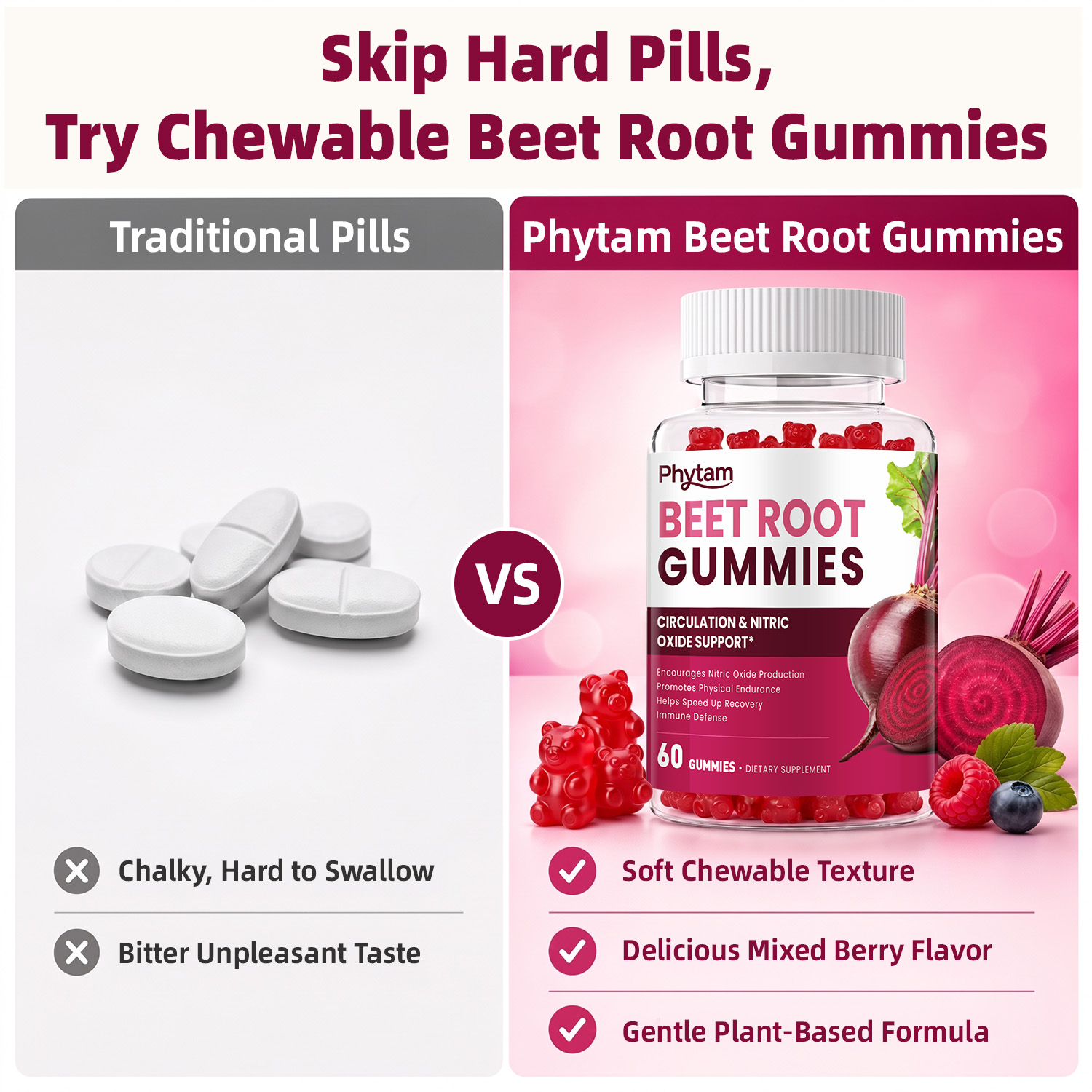 Suplement z buraka, antyoksida – Health Wellness Gummies recenzja i cena